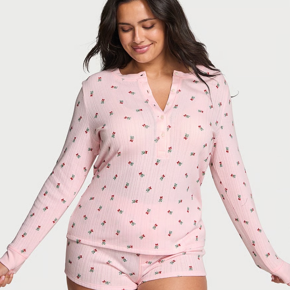 Victoria Secret Ribbed Modal Henley Set - Picture 7 of 10